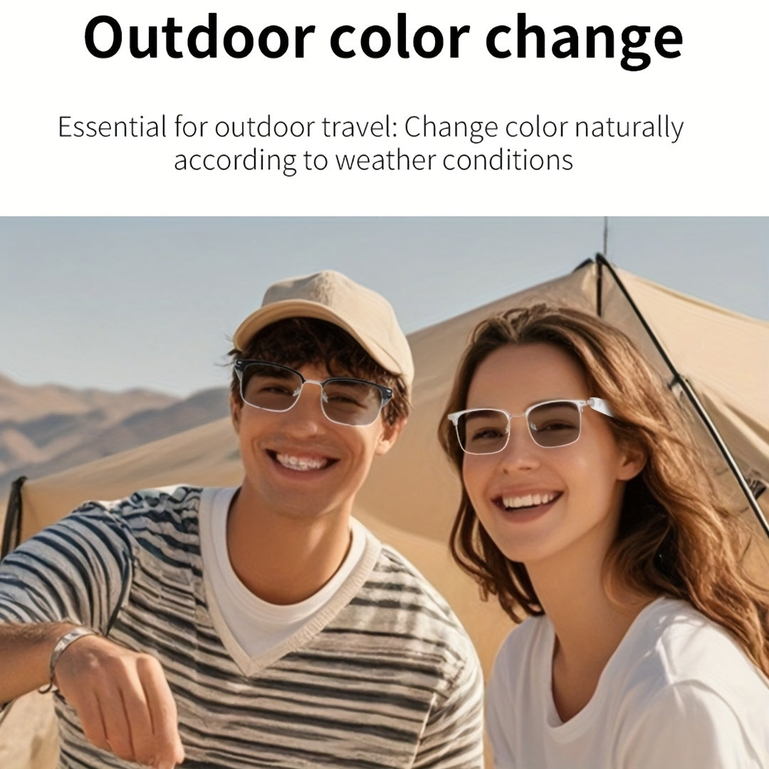 Wireless Smart Glasses for Men & Women, Color Changing,AI Voice Assistant