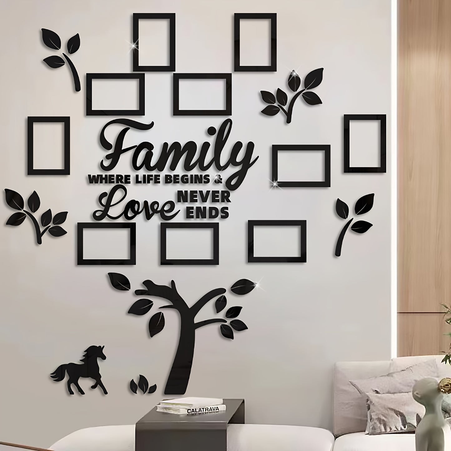 3D Photo wall Frame, Plaque College Photo Frame,Home Tree