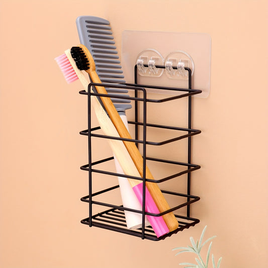 Iron Wall-Mounted Storage Rack Bathroom Toothbrush Holder