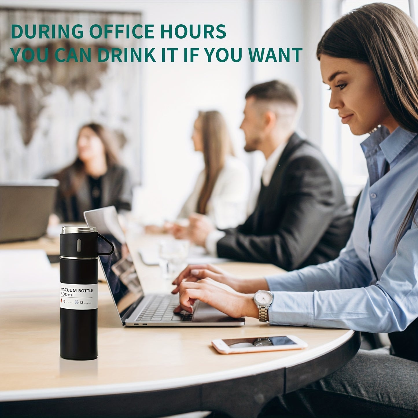 1 Set With cup 3 and Water Bottle,-  Keeps Drinks Hot Or Cold for Hours, Perfect for Outdoor