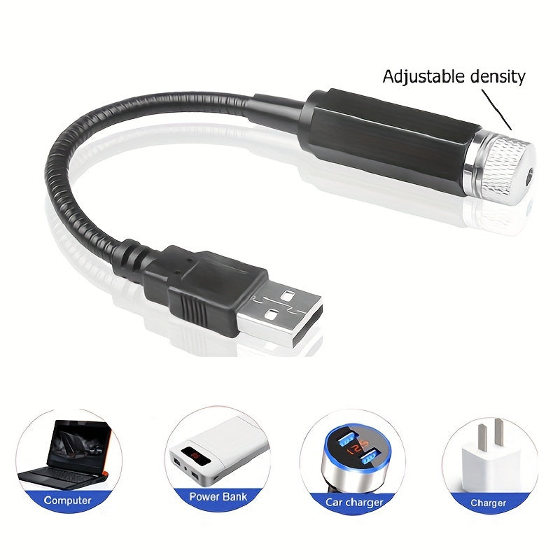 USB Starry Night Sky Projector Light - Adjustable LED Strip for Car Roof & Bedroom,Romantic