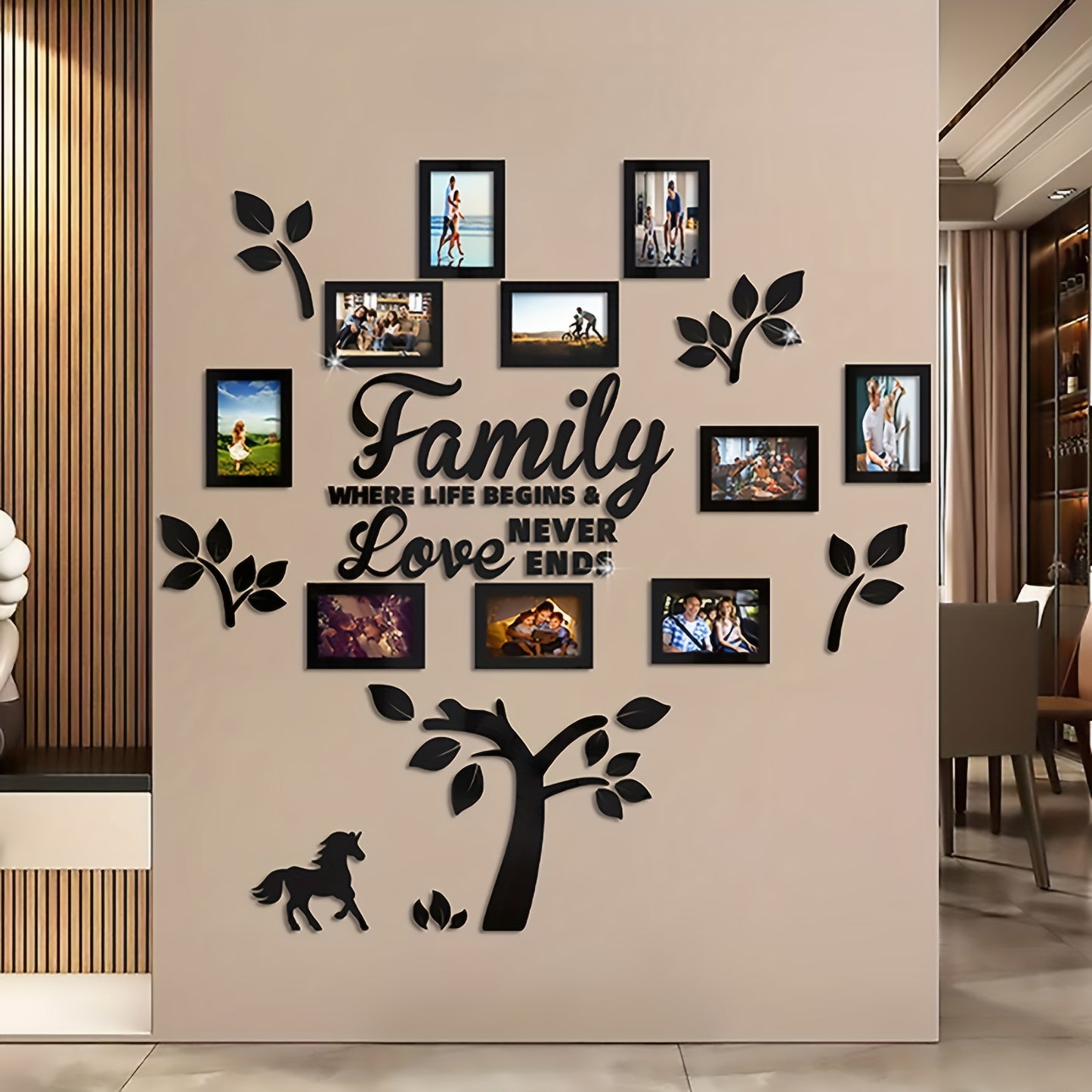 3D Photo wall Frame, Plaque College Photo Frame,Home Tree