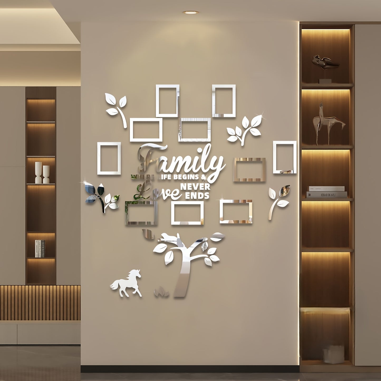 3D Photo wall Frame, Plaque College Photo Frame,Home Tree