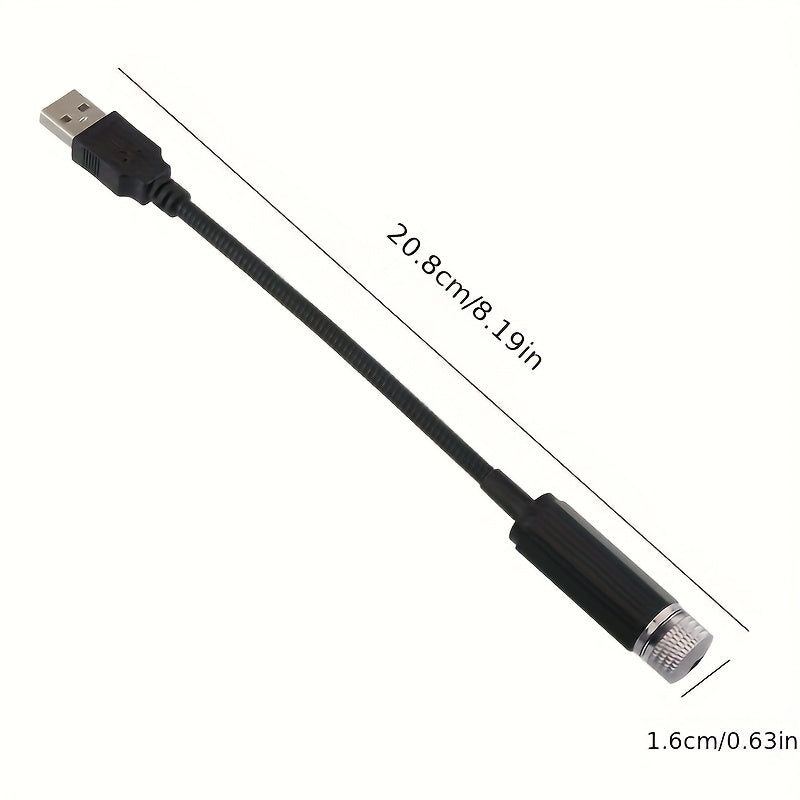 USB Starry Night Sky Projector Light - Adjustable LED Strip for Car Roof & Bedroom,Romantic