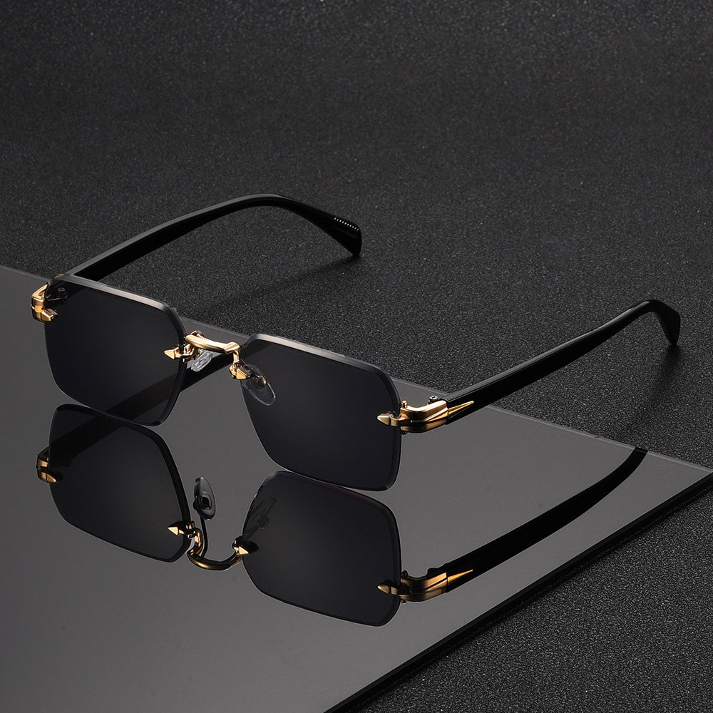 Frameless Square Glasses for Men