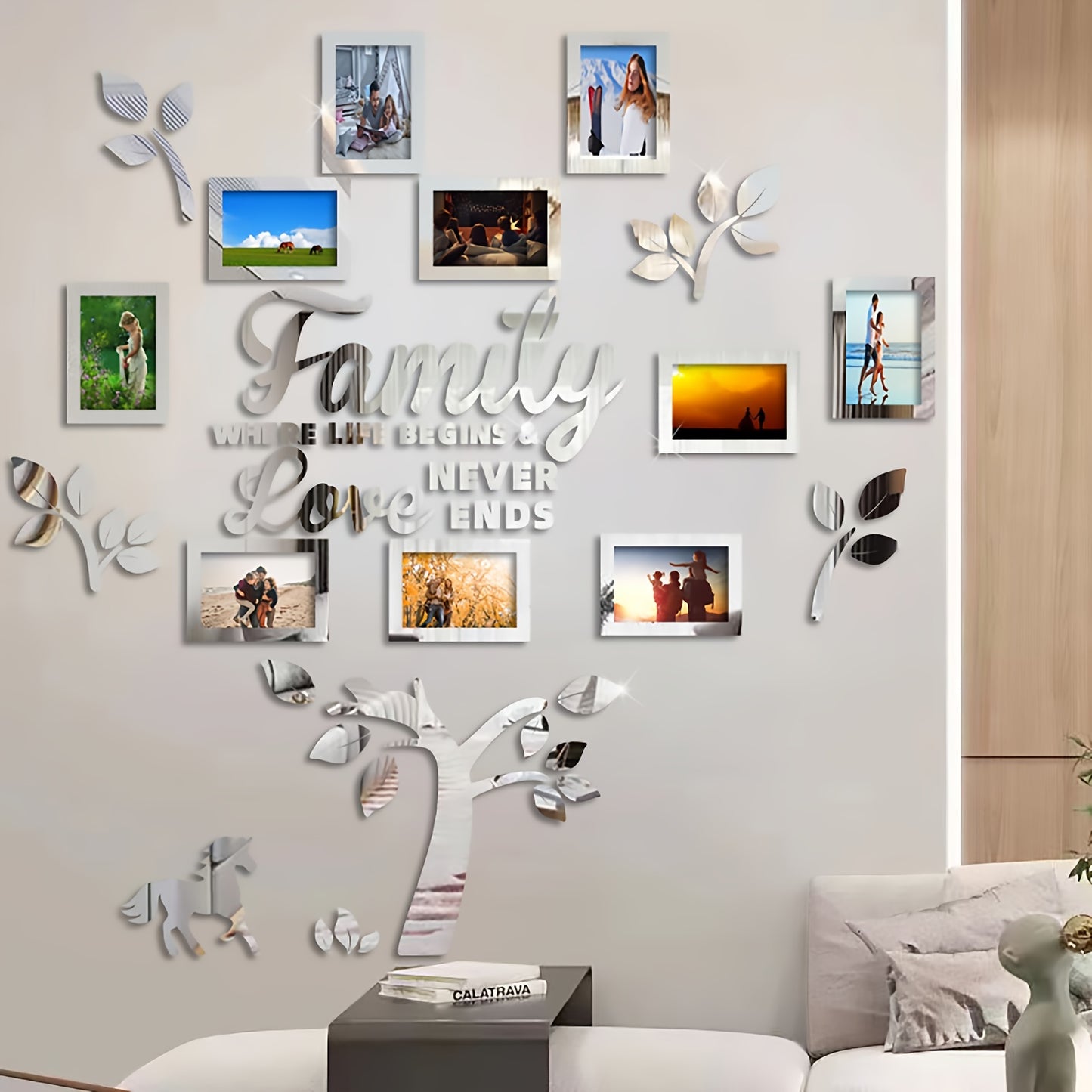 3D Photo wall Frame, Plaque College Photo Frame,Home Tree