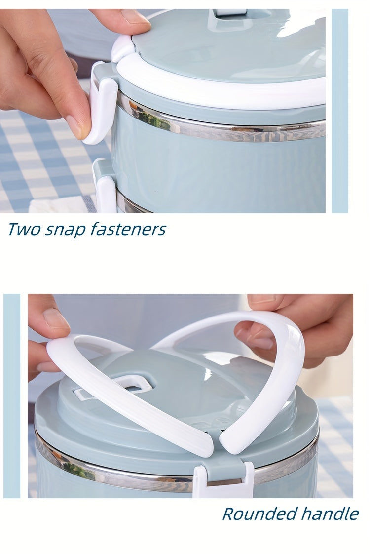 Stainless Steel Lunch Box Set Bento Box with Lid, Hand Wash 1400Ml),Back to School