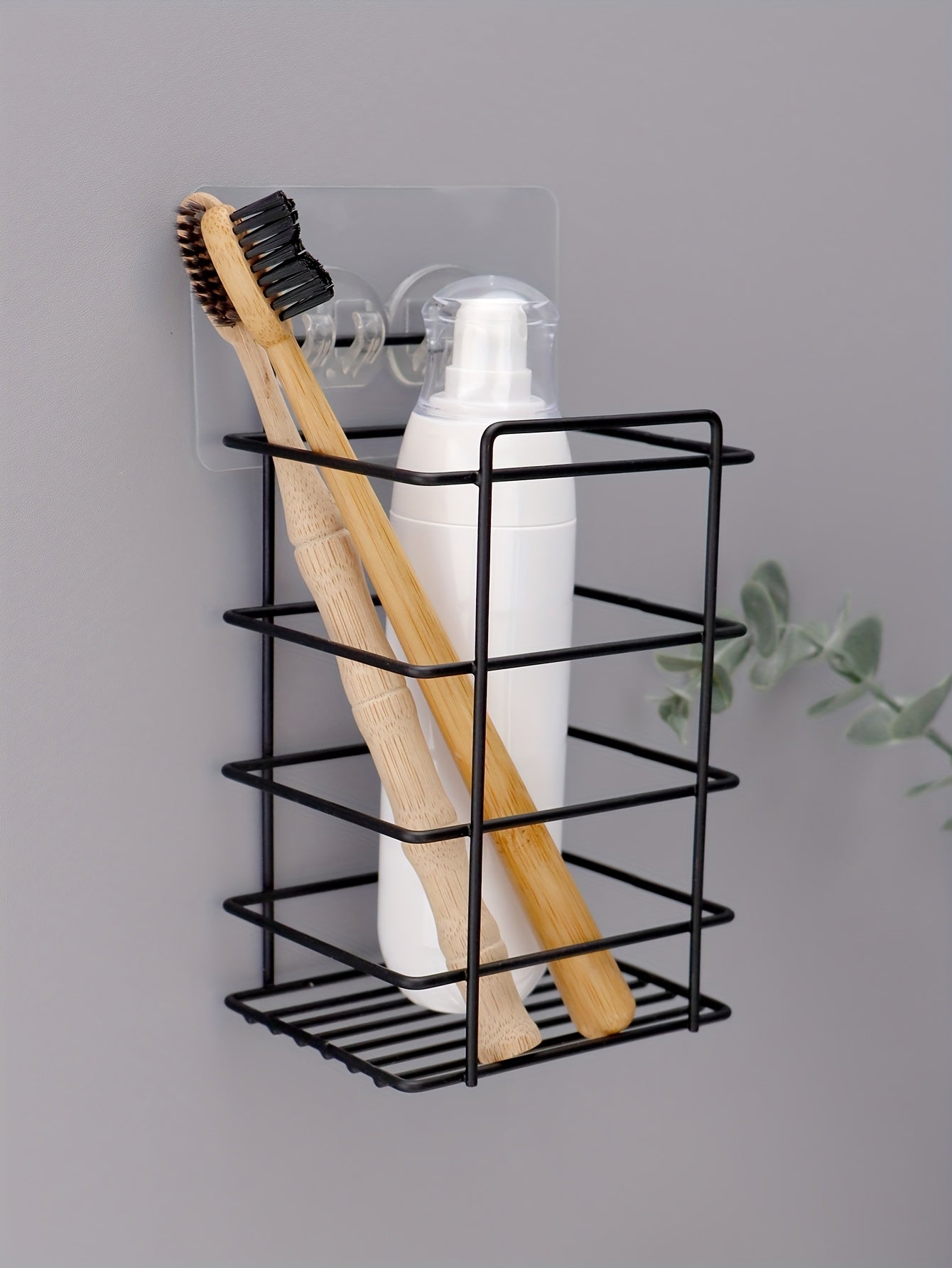 Iron Wall-Mounted Storage Rack Bathroom Toothbrush Holder
