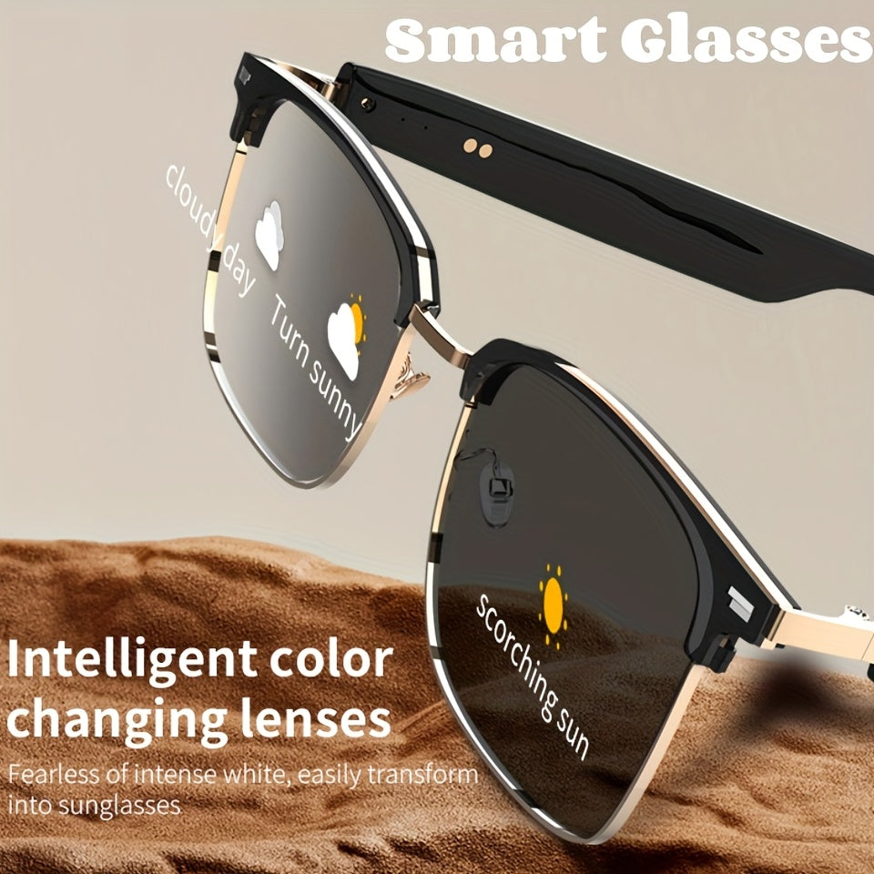 Wireless Smart Glasses for Men & Women, Color Changing,AI Voice Assistant