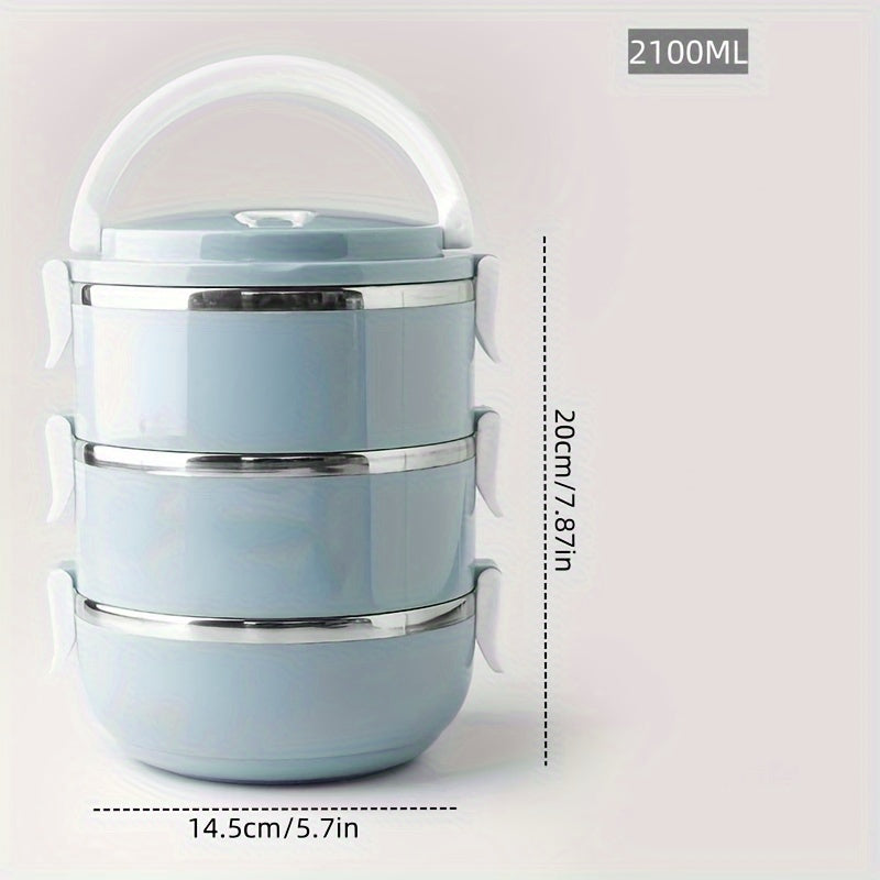 Stainless Steel Lunch Box Set Bento Box with Lid, Hand Wash 1400Ml),Back to School
