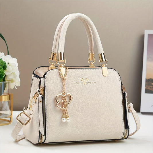 Women'S Handbag Light weight Beautiful Heart Charm  Elegant