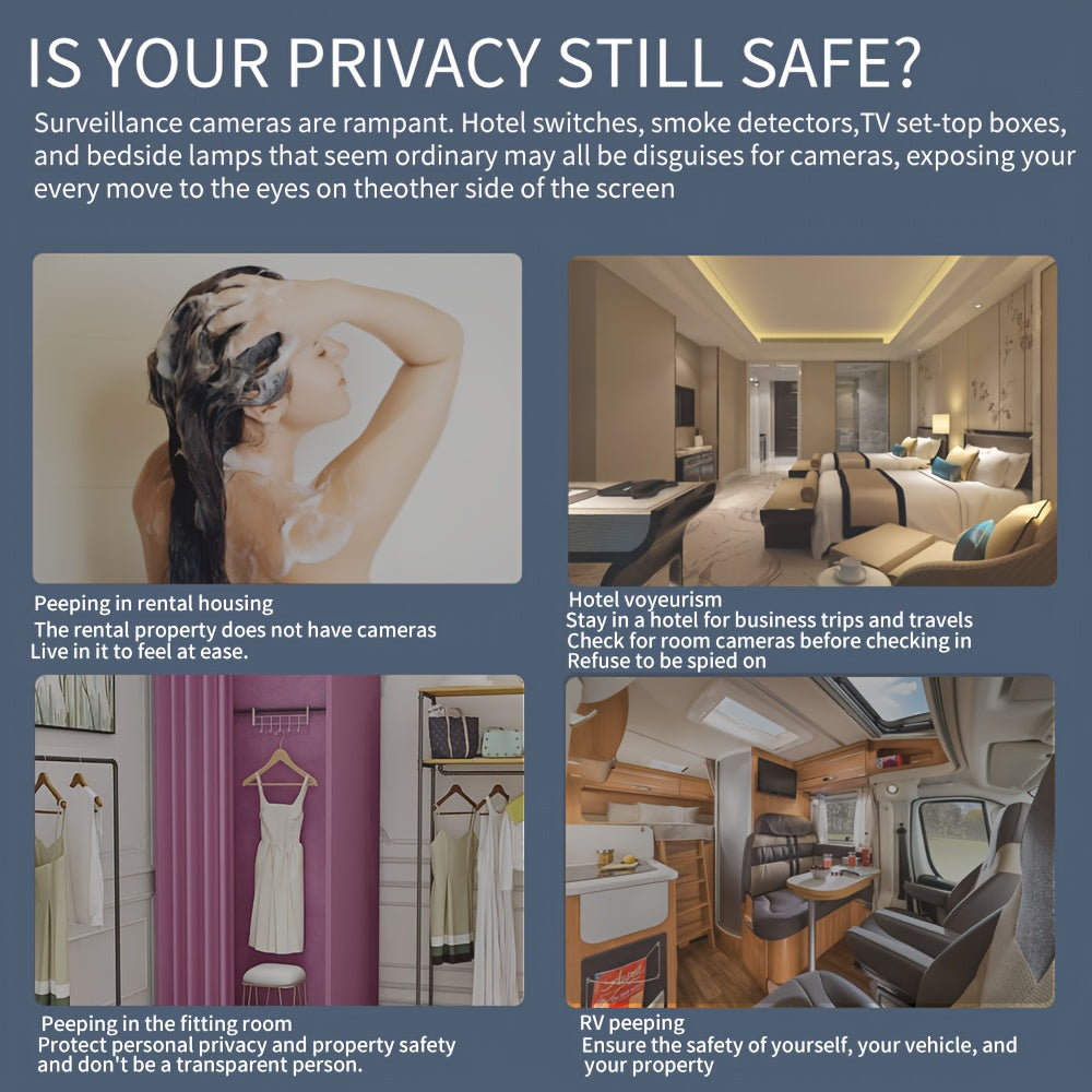 Infrared Detection Device XT008 –3 Flash Frequency Scanning Hidden Cameras,Travel Safety Must-Have!
