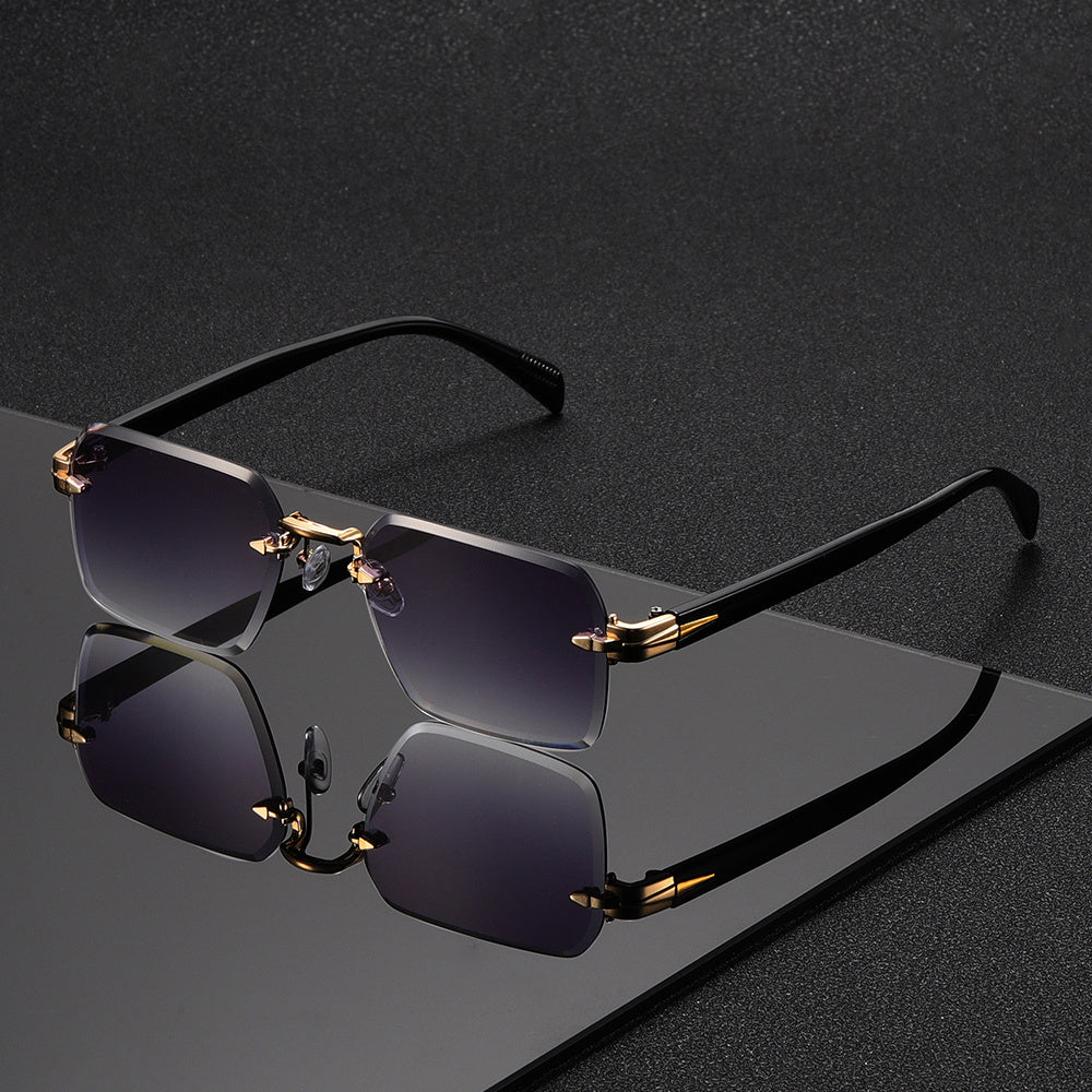 Frameless Square Glasses for Men