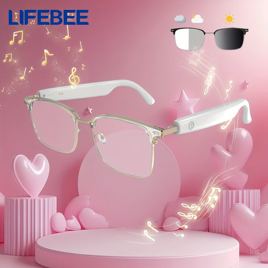 Wireless Smart Glasses for Men & Women, Color Changing,AI Voice Assistant