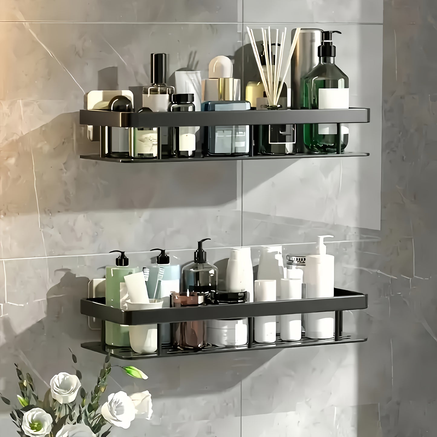 Wall-Mounted Soap Rack - No-Drill Adhesive Mount