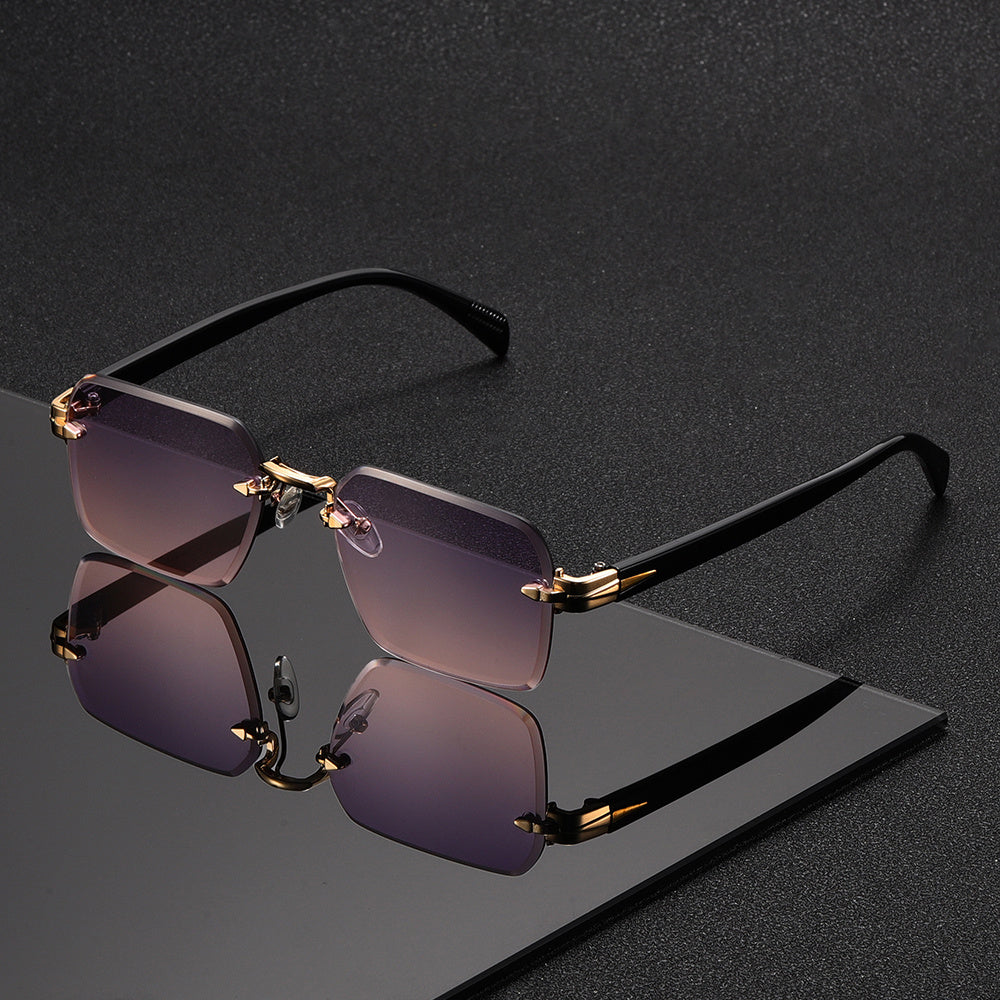 Frameless Square Glasses for Men