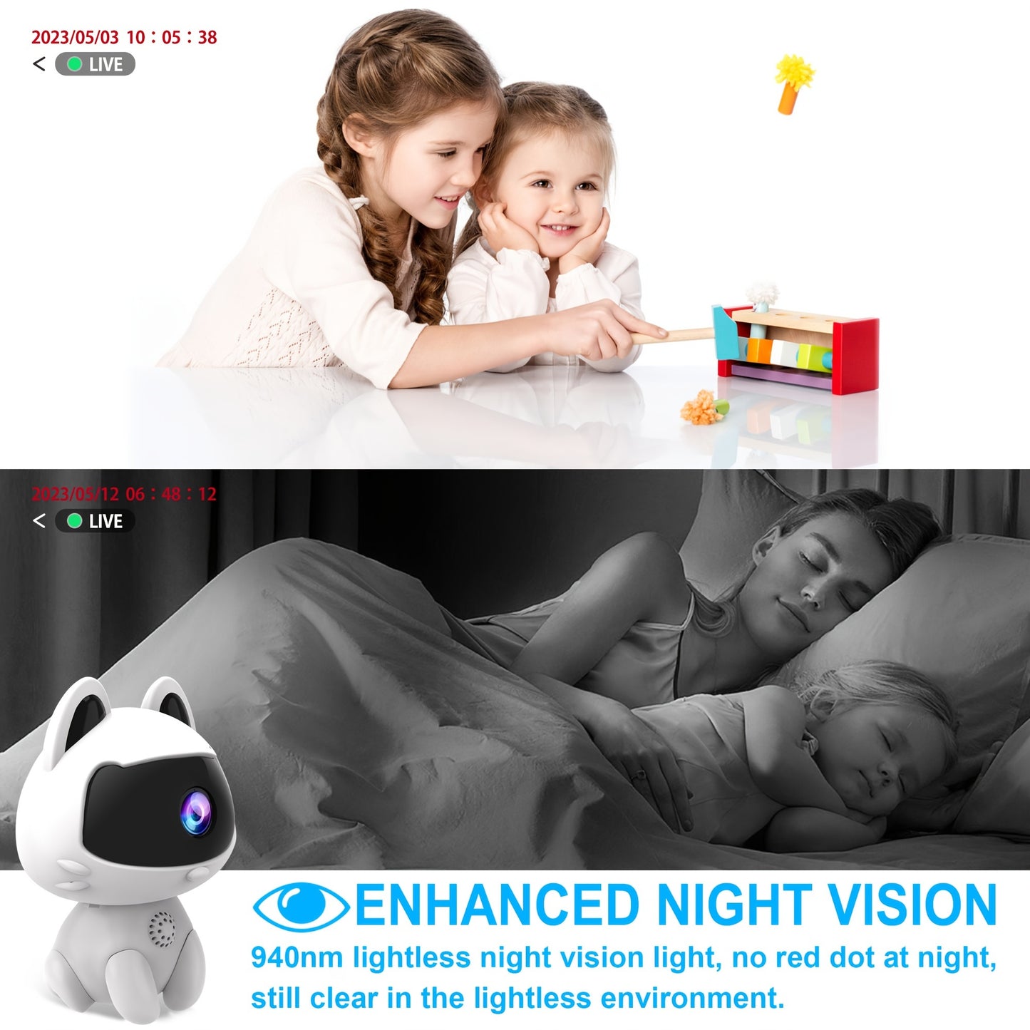 Smart Pet Monitoring Camera For Home Use Features Two-way Voice Communication 4
