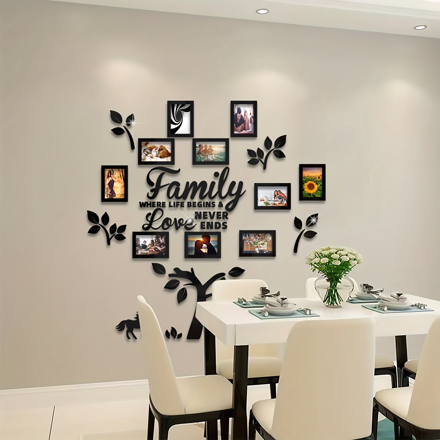 3D Photo wall Frame, Plaque College Photo Frame,Home Tree