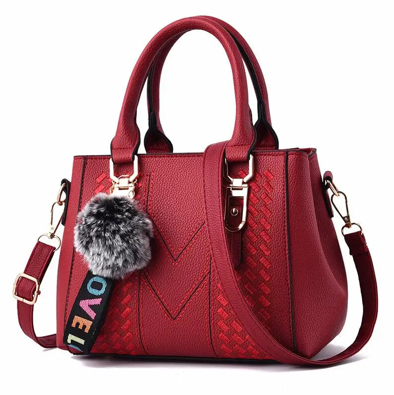 Embroidery Women Leather Handbags