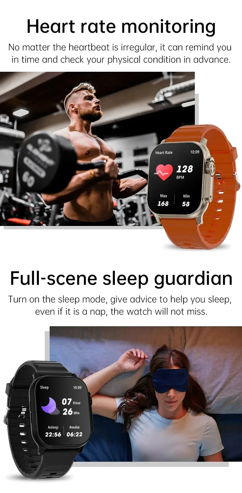 T800 Ultra Smart Watch Men 49mm Series 8 AMOLED Screen NFC Apple