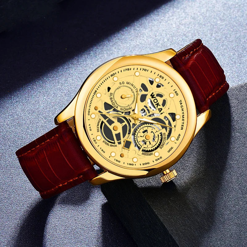 Leather Business Quartz Sports Watchs Business Watchs Quartz Sports Watch Leisure Belt