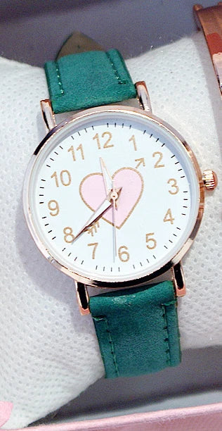 New Cute Heart-shaped Dial Watch for women