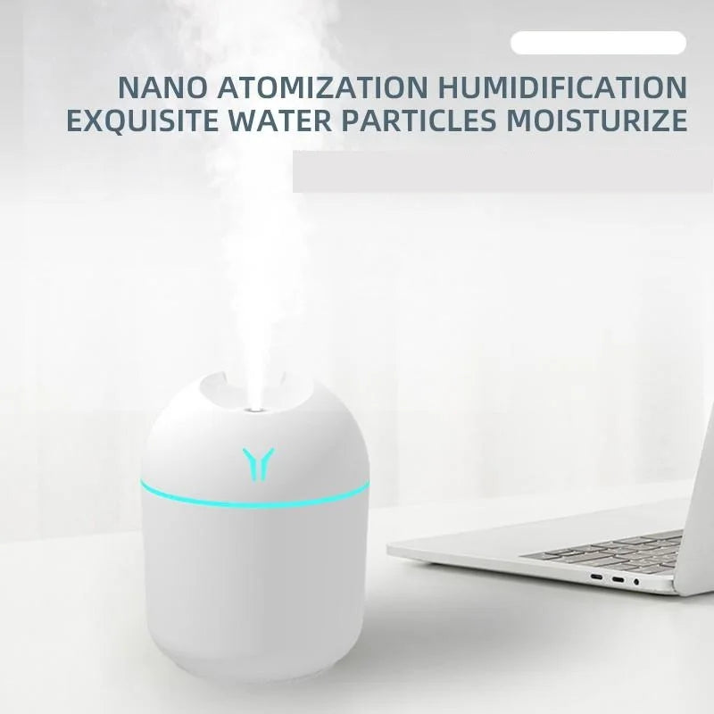 250ML USB Mini Air Humidifier Aroma Essential Oil Diffuser For Home Car Ultrasonic Mute Mist