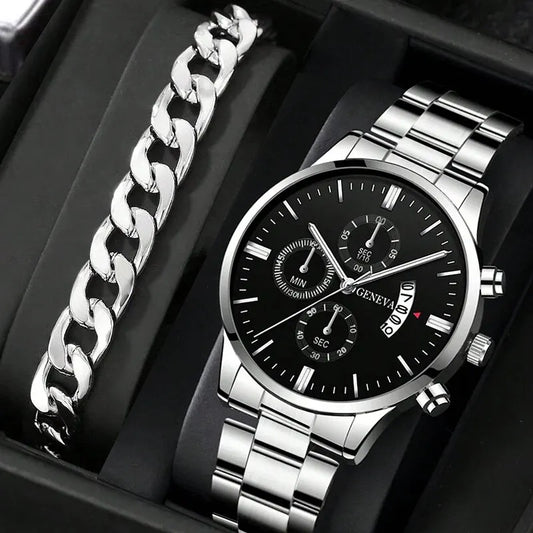 Fashion Men Watch Luxury Calendar Quartz Male Bracelet