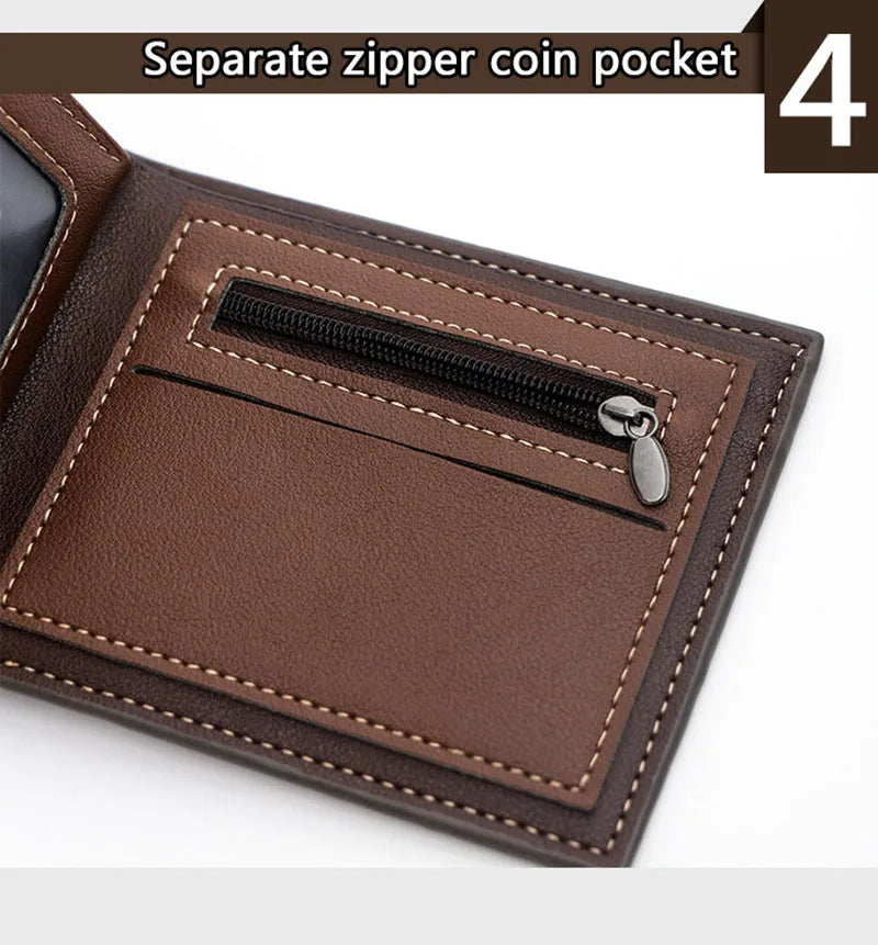 Luxury Men Wallets Zipper Male High Quality Leather Men's Wallet