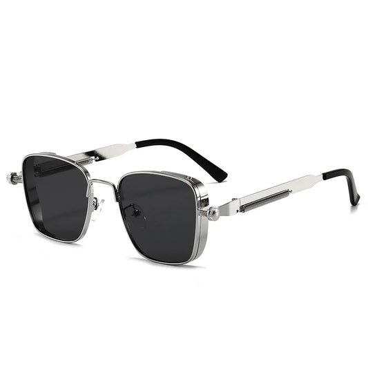 New European and American retro box edging steam punk men's sunglasses