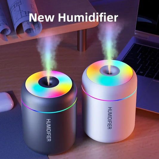 180ML Mini Air Humidifier USB Electric Aroma Diffuser Maker Lights For Car Home Bedroom