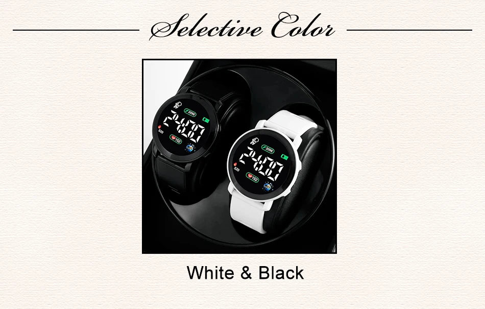 Couple Watches LED Digital Watch for Men Women Sports Army Military Silicone Watch