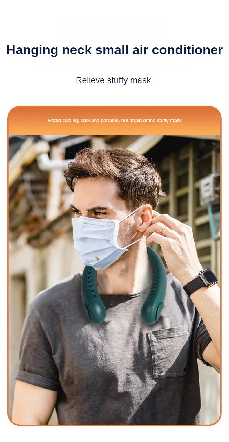 Portable Neck Fan, Hands-Free Bladeless, 3 Speeds