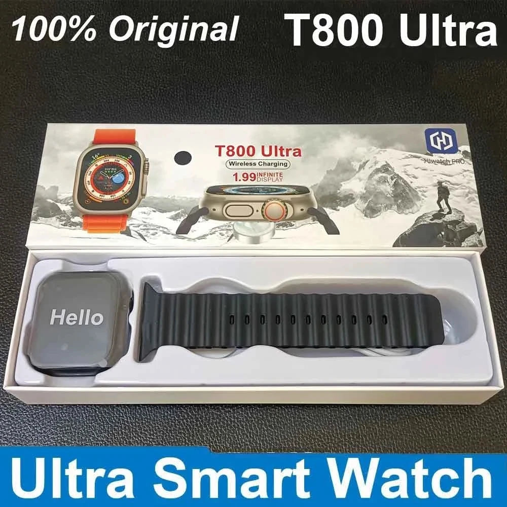 T800 Ultra Smart Watch Men 49mm Series 8 AMOLED Screen NFC Apple