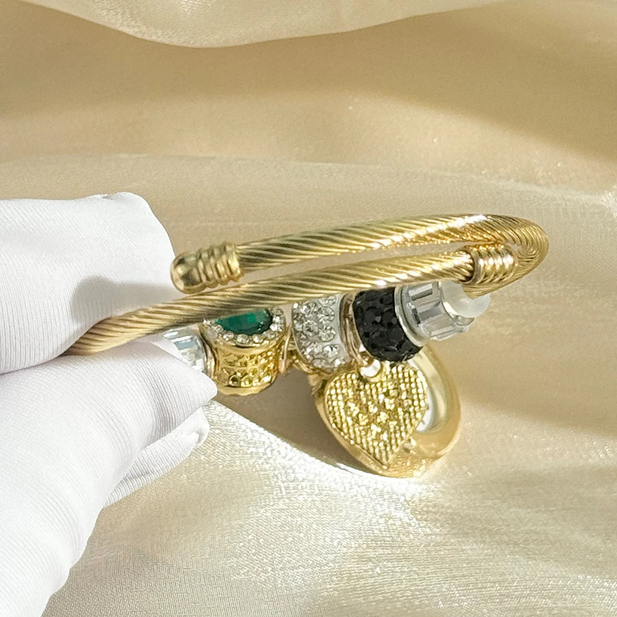 Gold Bracelet Watch Cross-border Adjustable  Beaded Small flower bracelet Watch