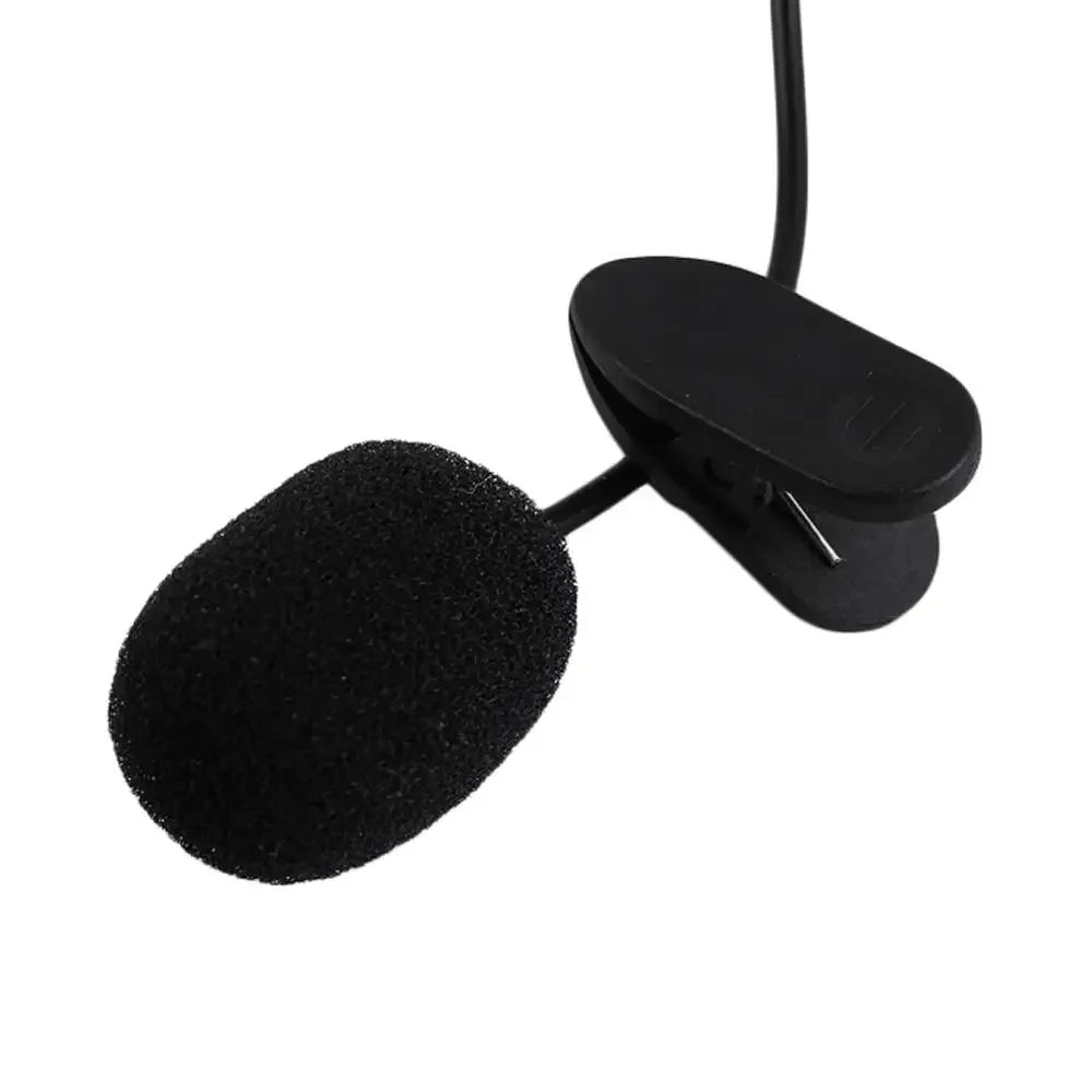 3.5mm Mini Lavalier Microphone Metal Clip Lapel Mic for Mobile Phone PC Laptop Wired Microphone for Speaking Vocal Audio