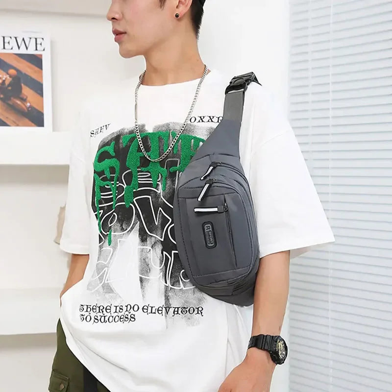 Men Canvas Fit Waistpack Mobile Fanny Waist Packs Men's Sports Outdoor Leisure Running