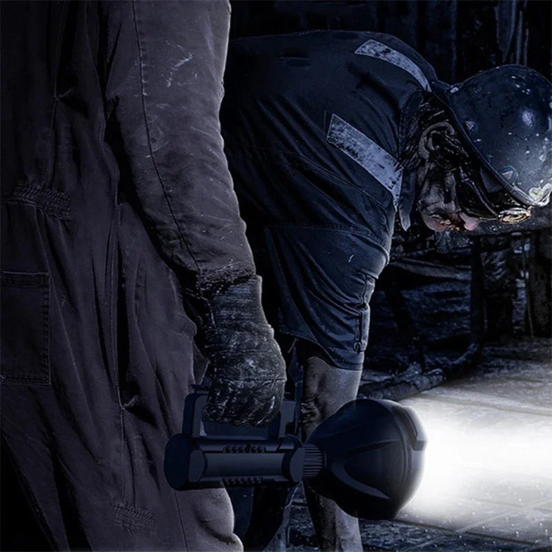 Portable Powerful LED Flashlight USB Rechargeable Spotlight Waterproof Torch Light