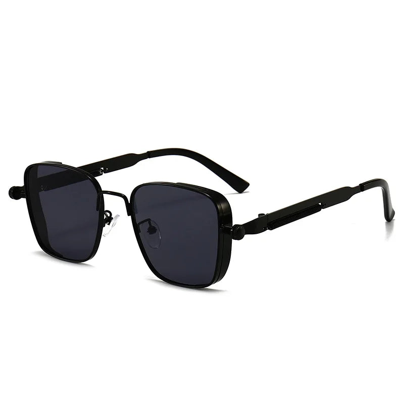 New European and American retro box edging steam punk men's sunglasses