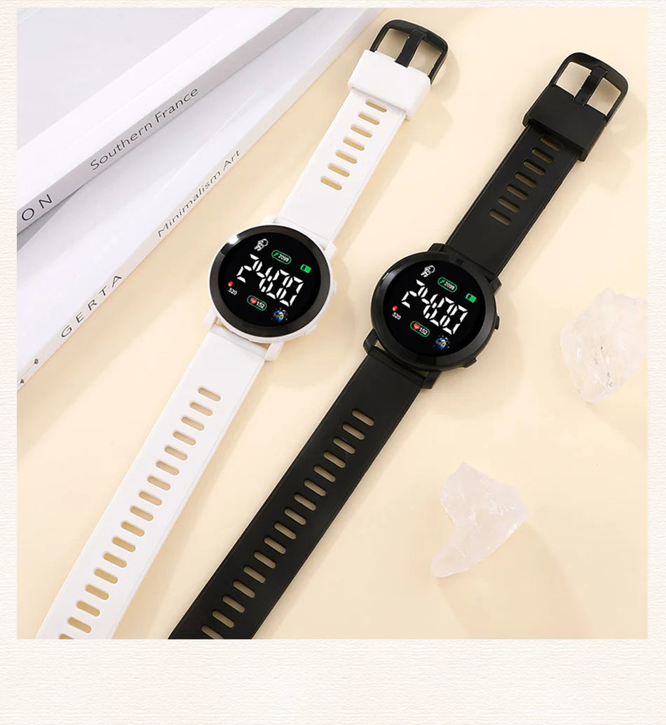 Couple Watches LED Digital Watch for Men Women Sports Army Military Silicone Watch