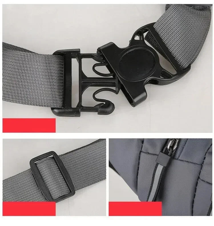 Men Canvas Fit Waistpack Mobile Fanny Waist Packs Men's Sports Outdoor Leisure Running