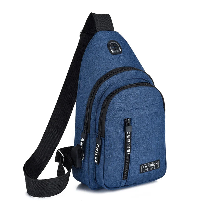 2025 New Multifunctional Chest Bag Men's Fashion Trend Oxford Cloth Bag Korean Style