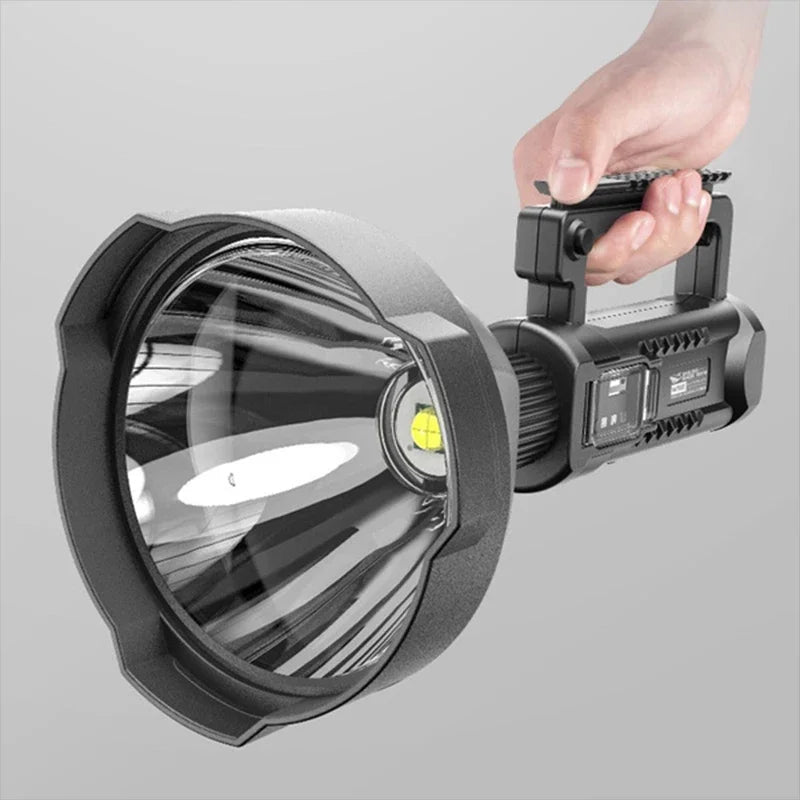 Portable Powerful LED Flashlight USB Rechargeable Spotlight Waterproof Torch Light
