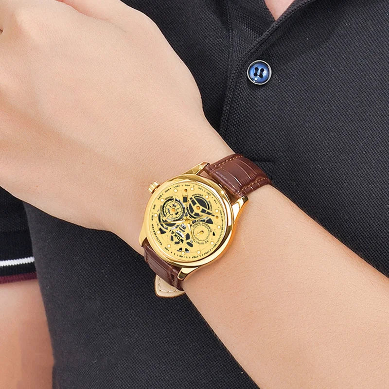 Leather Business Quartz Sports Watchs Business Watchs Quartz Sports Watch Leisure Belt