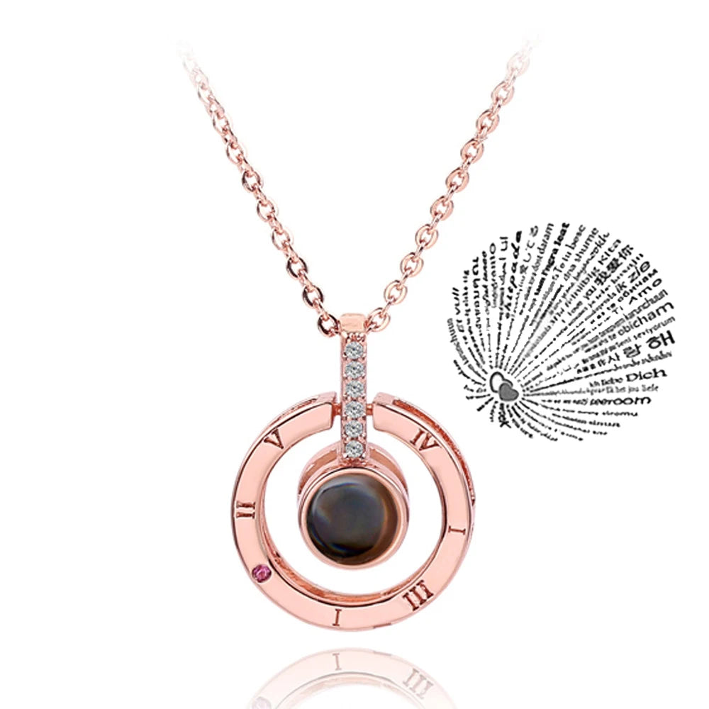 Necklace 100 Languages I Love You Necklaces For Lover Girlfriend Romantic Gifts