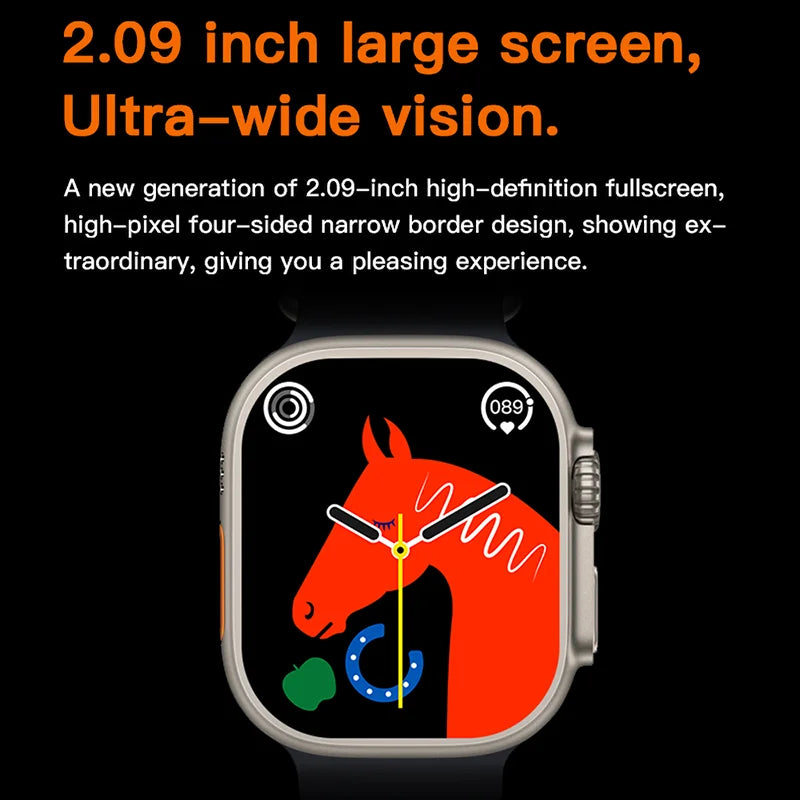 T800 Ultra Smart Watch Men 49mm Series 8 AMOLED Screen NFC Apple