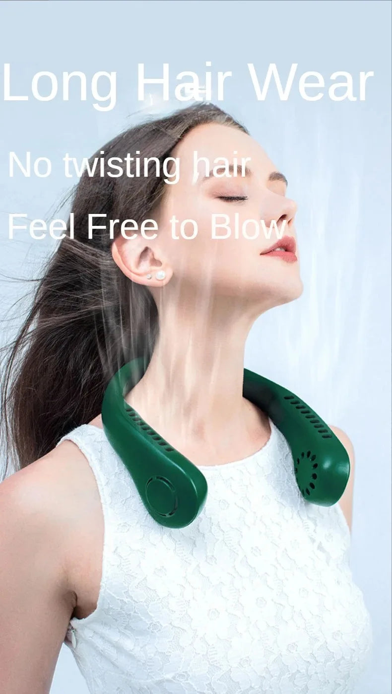 Portable Neck Fan, Hands-Free Bladeless, 3 Speeds