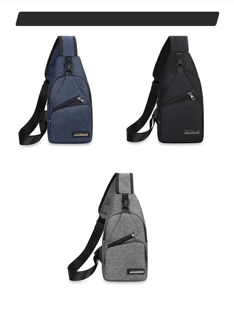 Chest Small Shoulder Bag for Men Leisure Fashion
