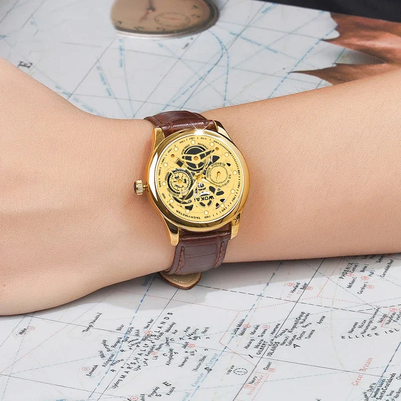 Leather Business Quartz Sports Watchs Business Watchs Quartz Sports Watch Leisure Belt