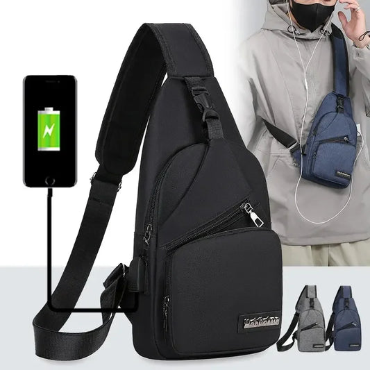 Chest Small Shoulder Bag for Men Leisure Fashion